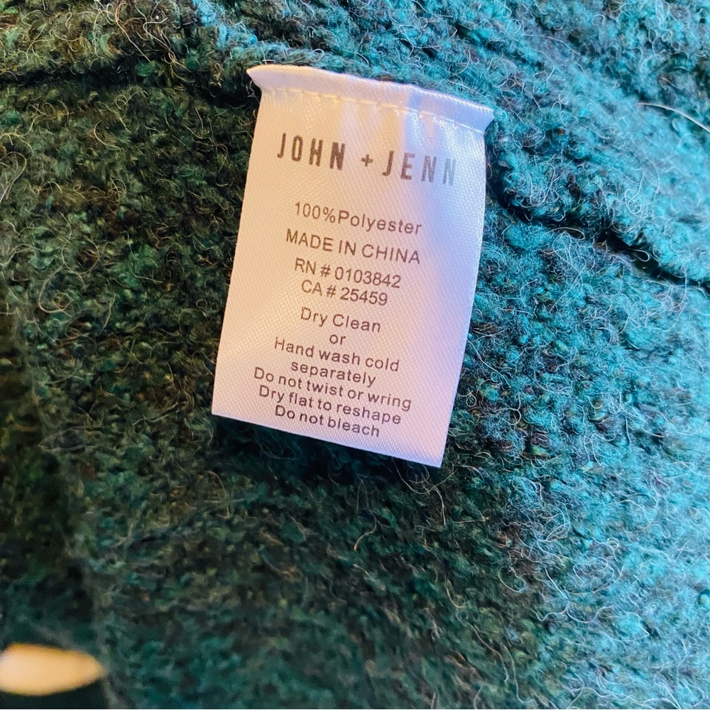 John & Jenn Manon Waffle Knit Cardigan Green Med / Large - Picture 6 of 6